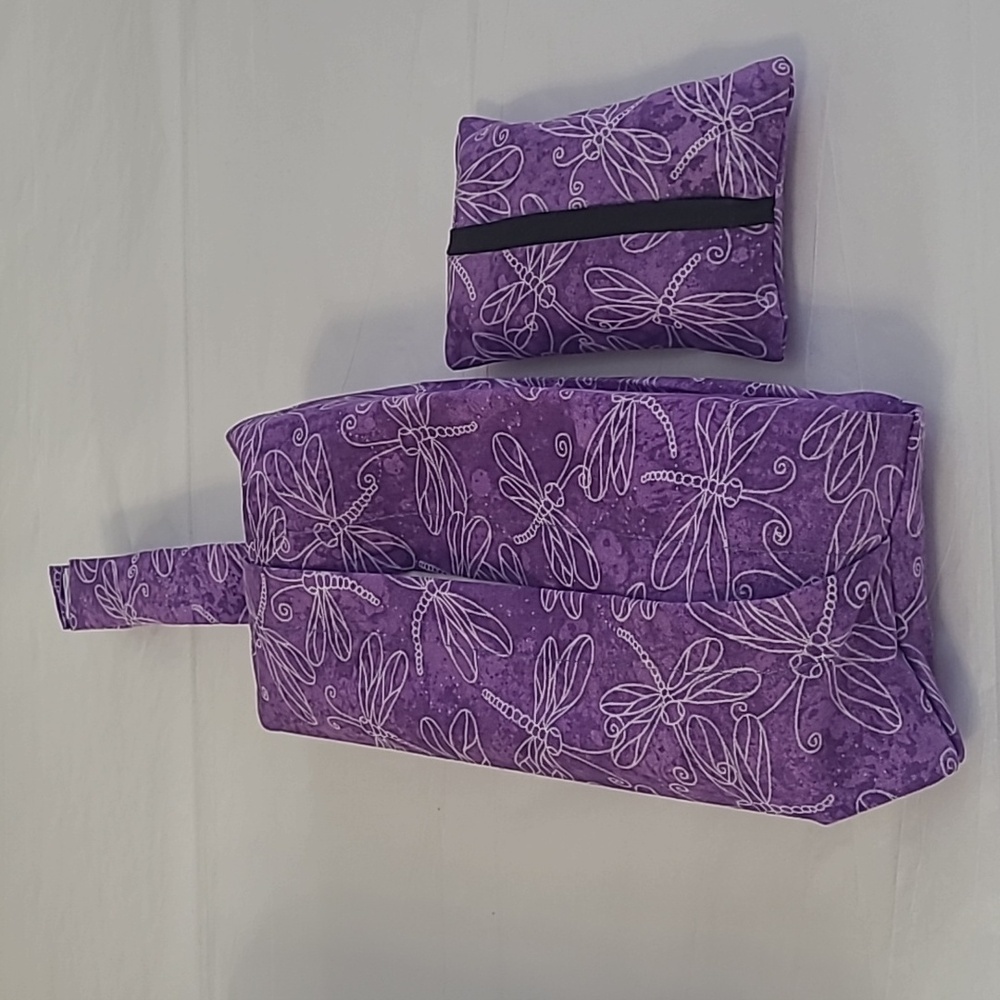 Travel Tissue Holder Dragonfly On Purple Fab…